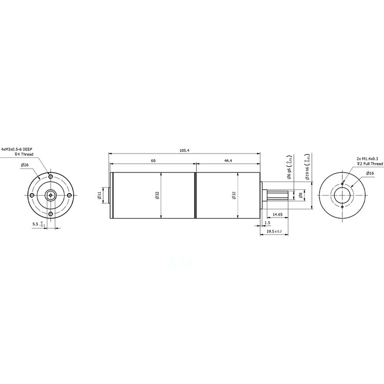 موتور و گیربکس براشلس Assun motor مدل AM-32GPCBL3260AE-47-24191